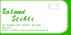 roland stibli business card